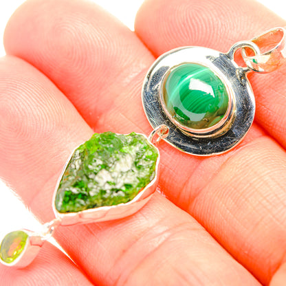 Chrome Diopside Pendants handcrafted by Ana Silver Co - PD32345