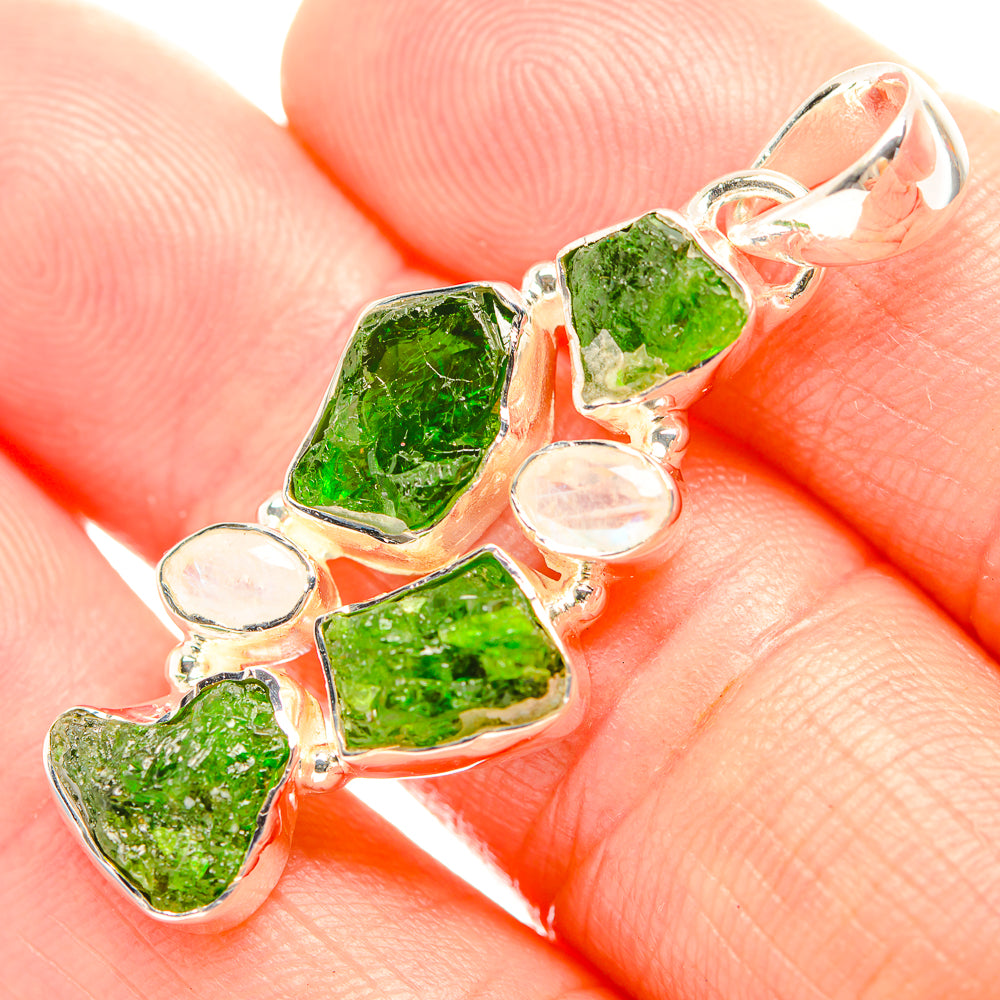 Chrome Diopside Pendants handcrafted by Ana Silver Co - PD32346