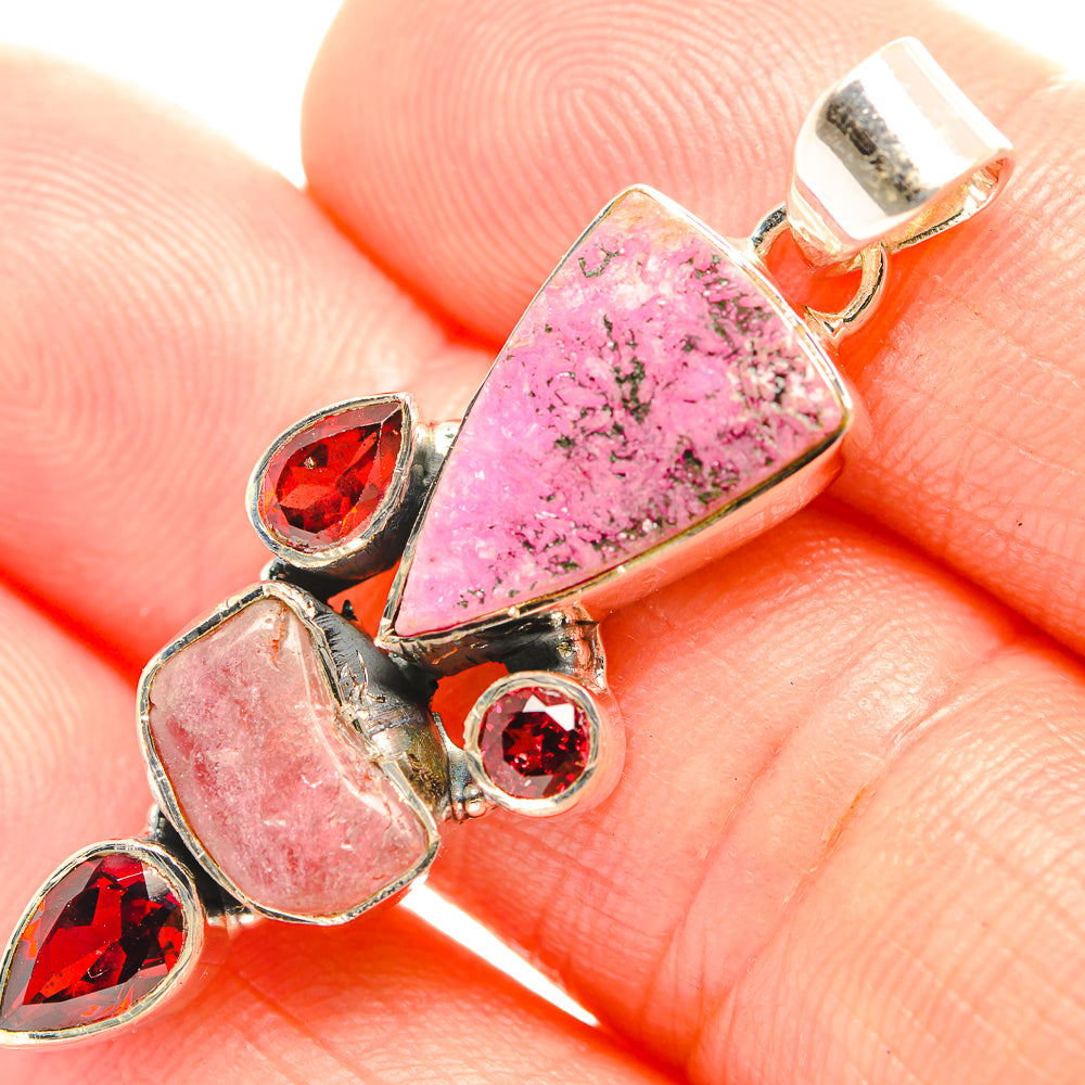 Cobalto Calcite Druzy Pendants handcrafted by Ana Silver Co - PD32359