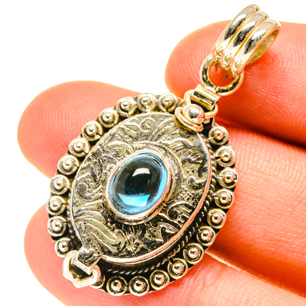 Blue Fluorite Pendants handcrafted by Ana Silver Co - PD3236
