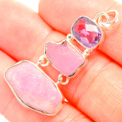 Rose Quartz Pendants handcrafted by Ana Silver Co - PD32360