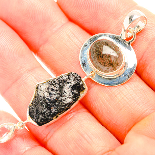 Black Tourmaline Pendants handcrafted by Ana Silver Co - PD32365