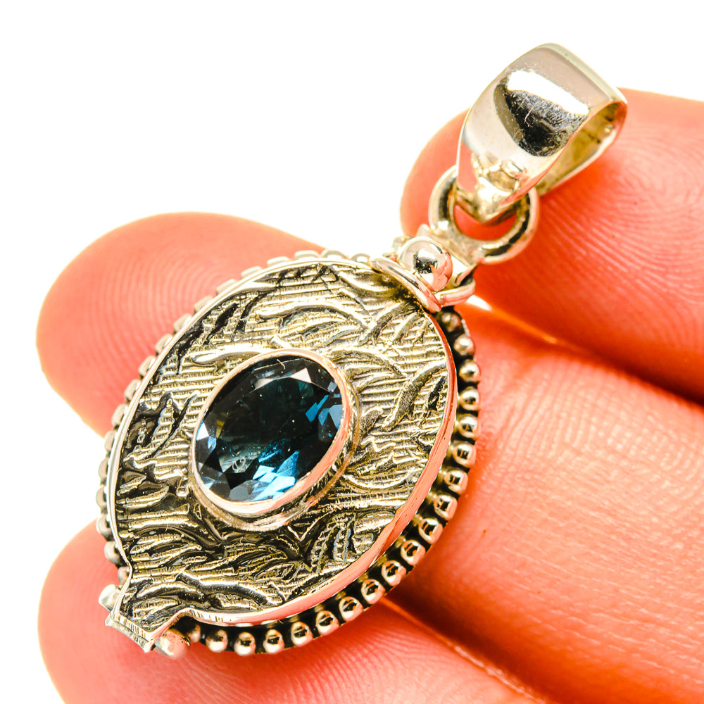 Blue Topaz Pendants handcrafted by Ana Silver Co - PD3237