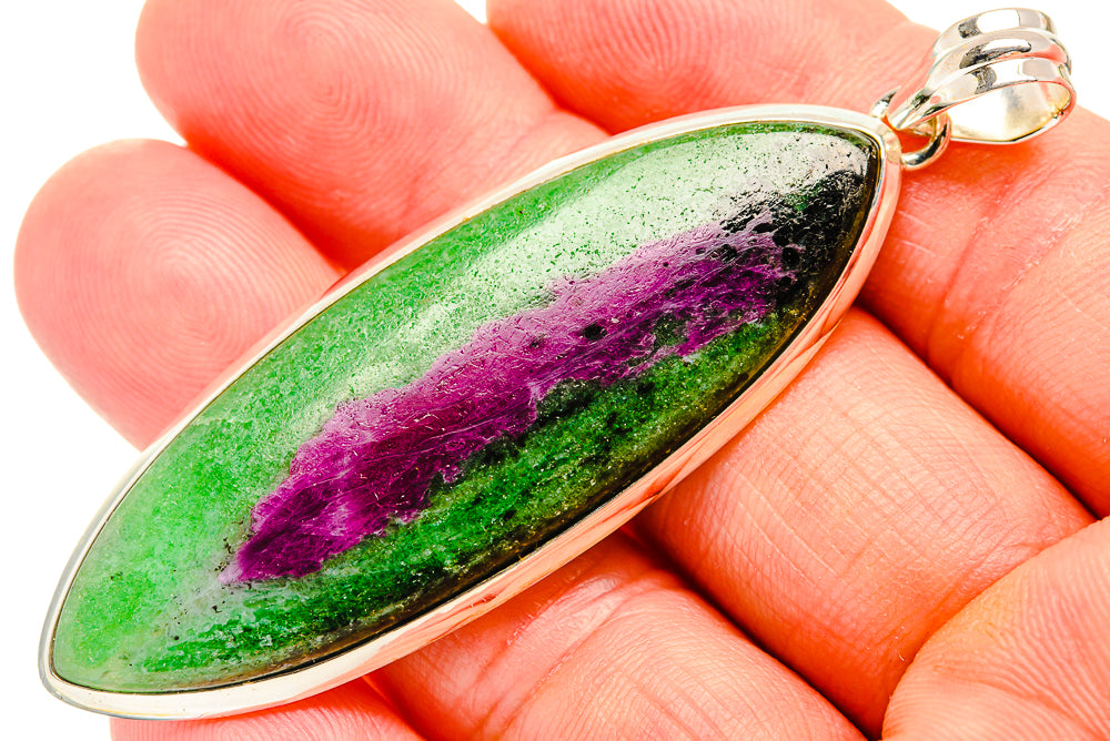 Ruby Zoisite Pendants handcrafted by Ana Silver Co - PD32395