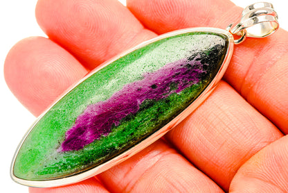 Ruby Zoisite Pendants handcrafted by Ana Silver Co - PD32395