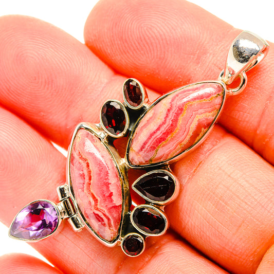 Rhodochrosite Pendants handcrafted by Ana Silver Co - PD32401