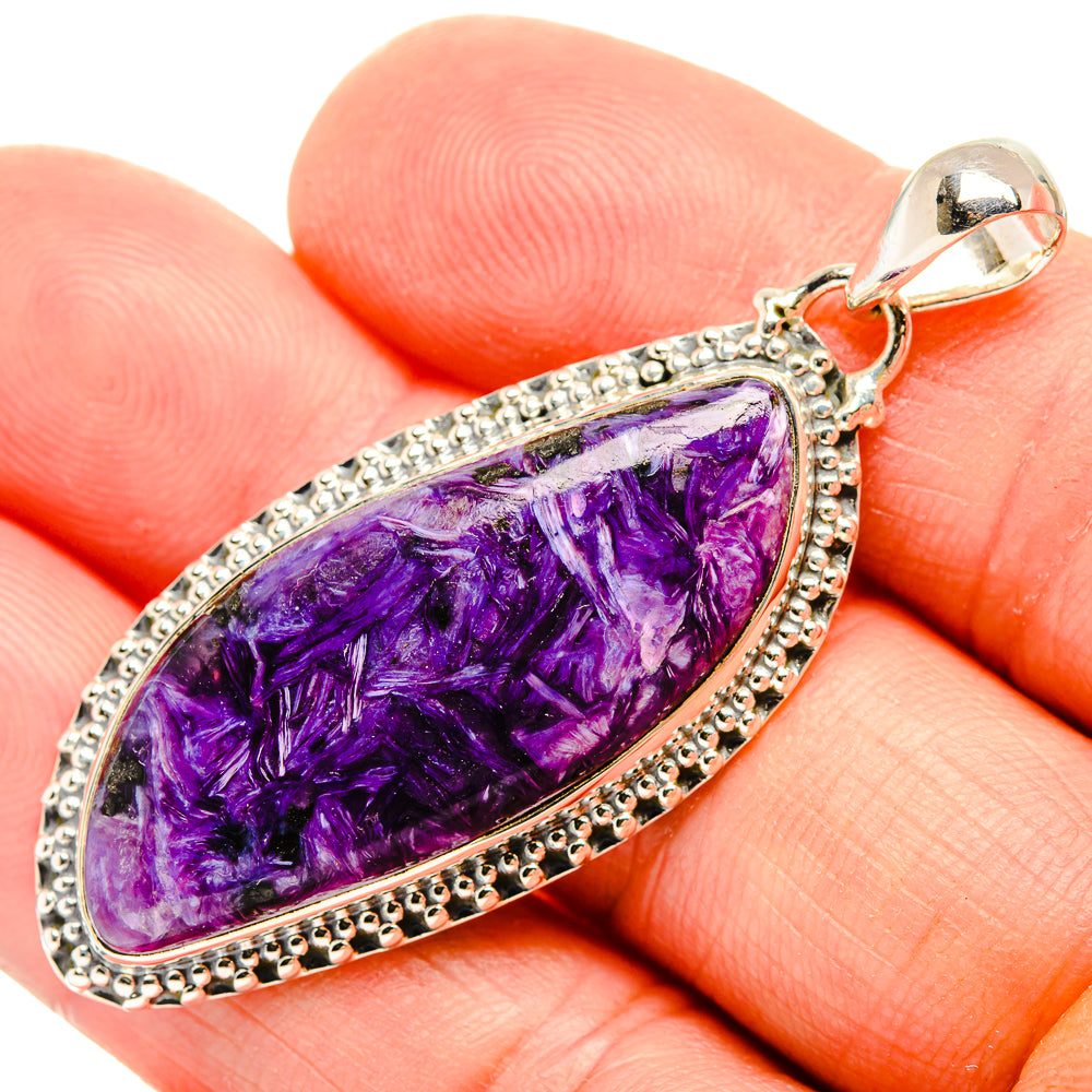 Charoite Pendants handcrafted by Ana Silver Co - PD32404