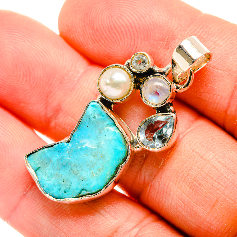 Chrysocolla Pendants handcrafted by Ana Silver Co - PD32413