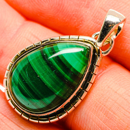 Malachite Pendants handcrafted by Ana Silver Co - PD32417