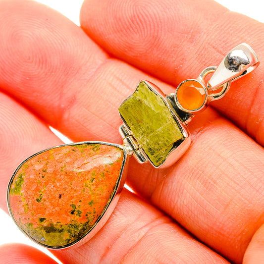 Unakite Pendants handcrafted by Ana Silver Co - PD32418