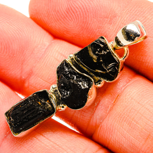 Black Tourmaline Pendants handcrafted by Ana Silver Co - PD32419