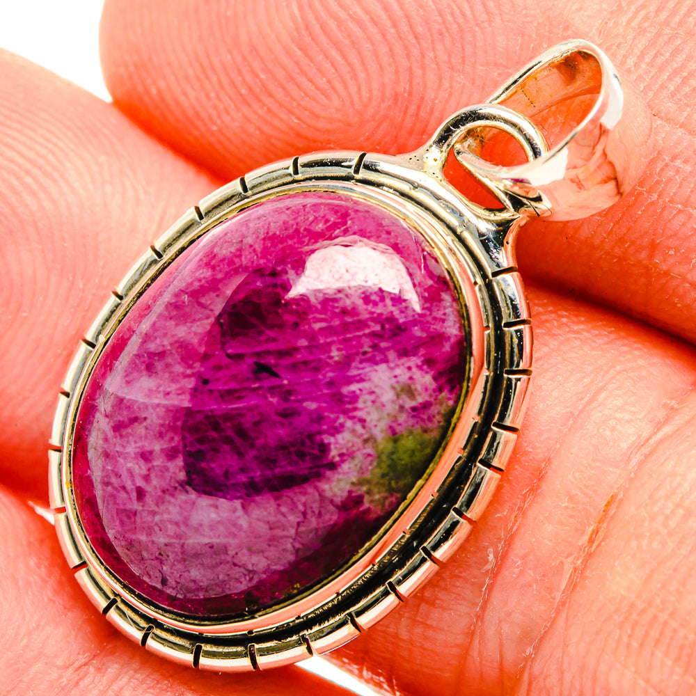 Ruby Zoisite Pendants handcrafted by Ana Silver Co - PD32423