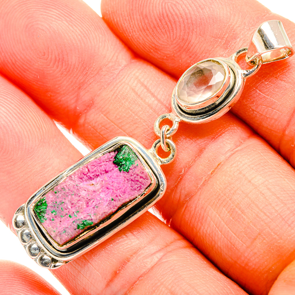 Cobalto Calcite Druzy Pendants handcrafted by Ana Silver Co - PD32425