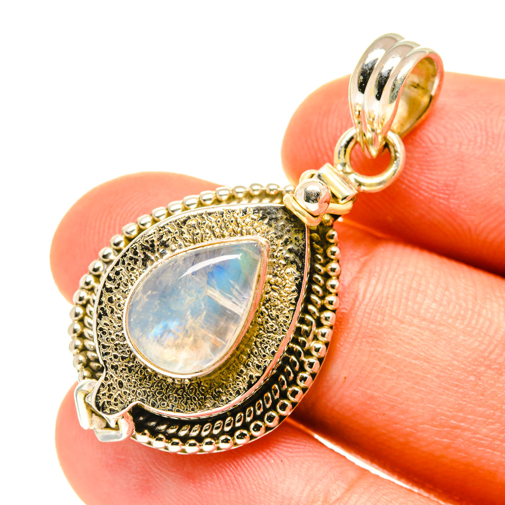 Rainbow Moonstone Pendants handcrafted by Ana Silver Co - PD3243