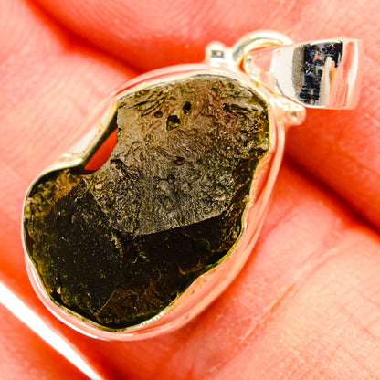 Czech Moldavite Pendants handcrafted by Ana Silver Co - PD32430 - Photo 2