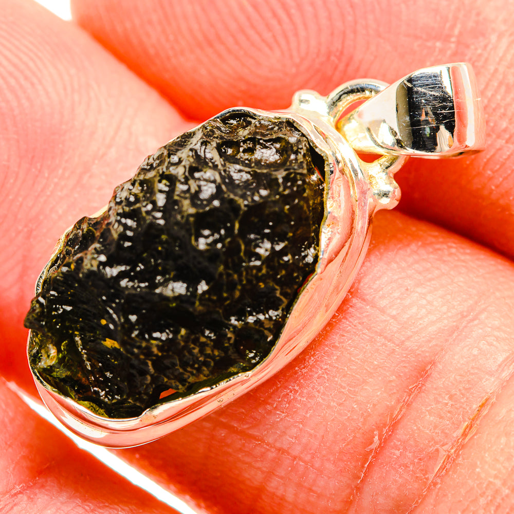 Czech Moldavite Pendants handcrafted by Ana Silver Co - PD32431 - Photo 2