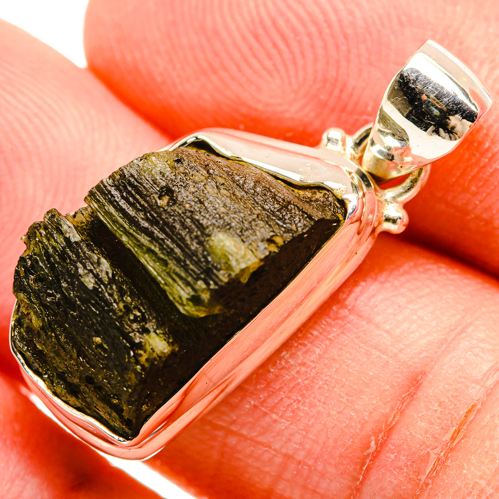 Czech Moldavite Pendants handcrafted by Ana Silver Co - PD32432 - Photo 2