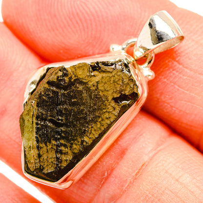 Czech Moldavite Pendants handcrafted by Ana Silver Co - PD32434 - Photo 2