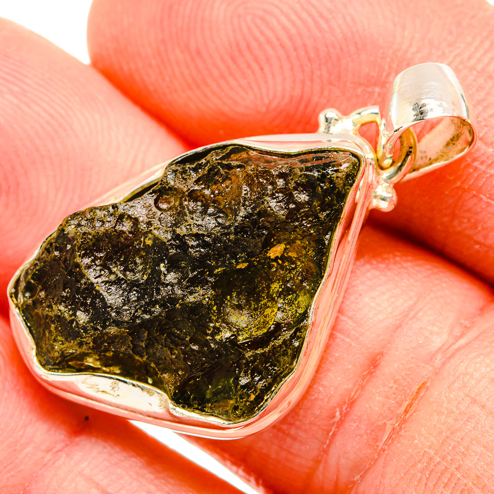 Czech Moldavite Pendants handcrafted by Ana Silver Co - PD32436 - Photo 2