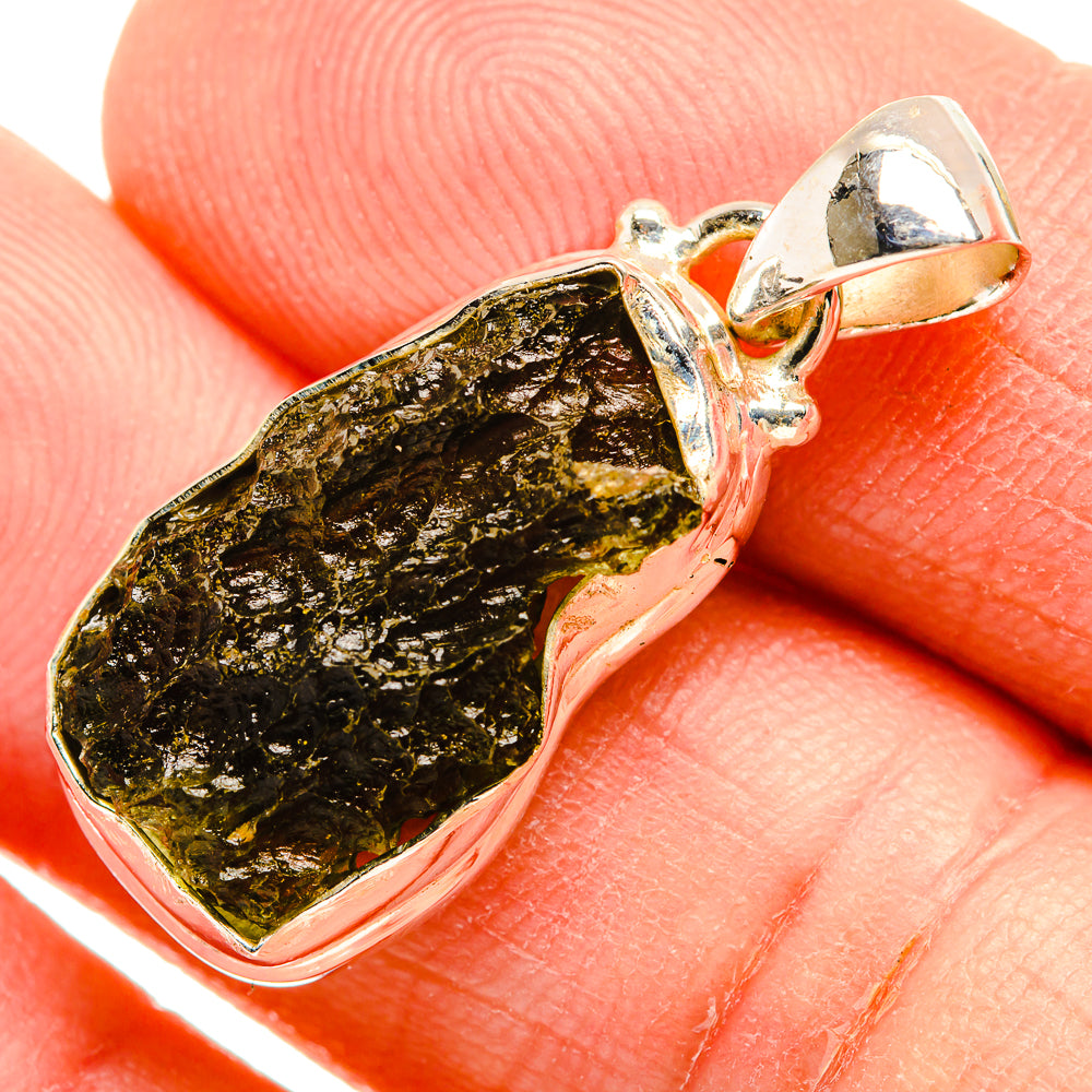 Czech Moldavite Pendants handcrafted by Ana Silver Co - PD32438 - Photo 2