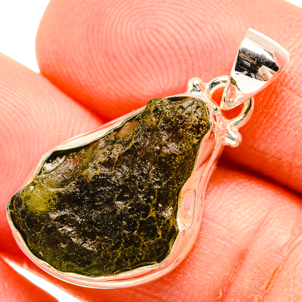 Czech Moldavite Pendants handcrafted by Ana Silver Co - PD32440 - Photo 2