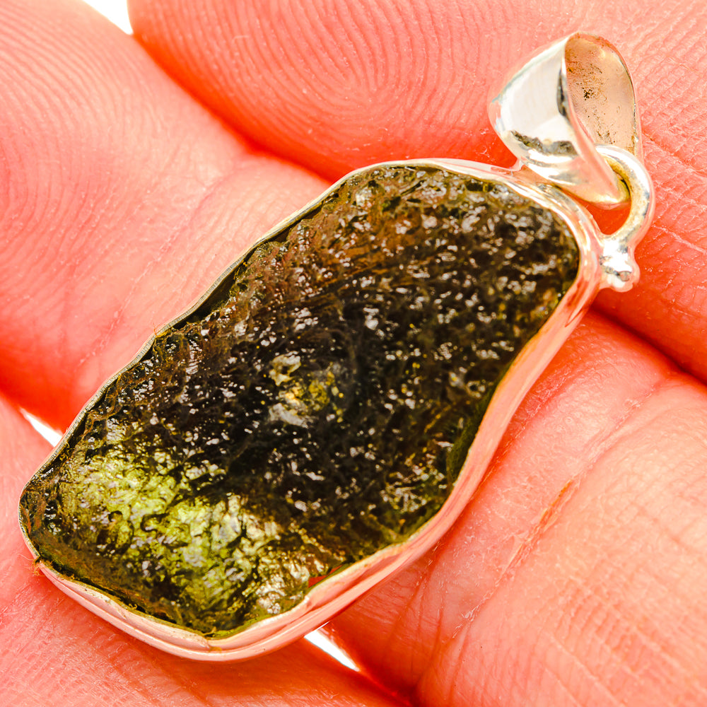 Czech Moldavite Pendants handcrafted by Ana Silver Co - PD32444 - Photo 2