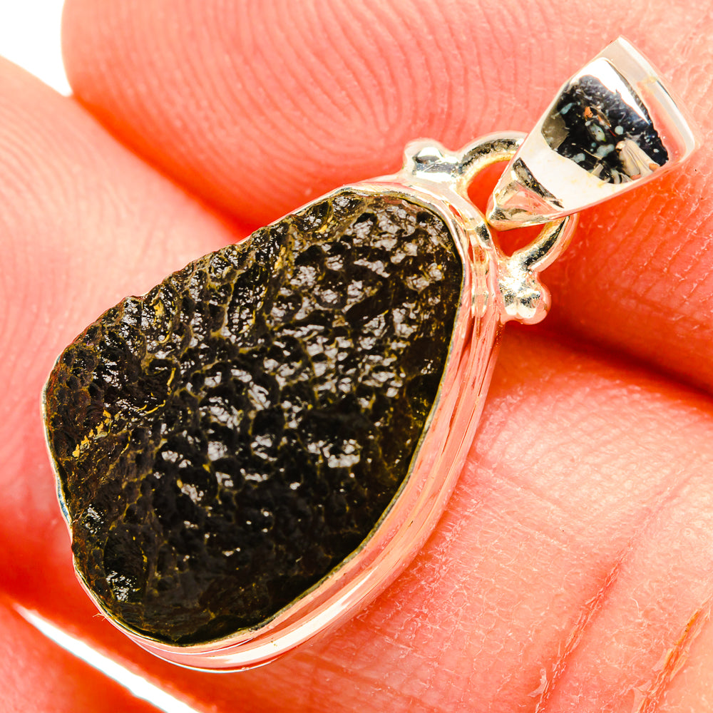 Czech Moldavite Pendants handcrafted by Ana Silver Co - PD32447 - Photo 2
