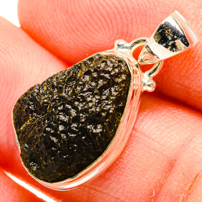 Czech Moldavite Pendants handcrafted by Ana Silver Co - PD32447 - Photo 2