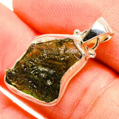 Czech Moldavite Pendants handcrafted by Ana Silver Co - PD32450 - Photo 2