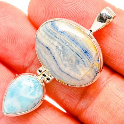 Blue Scheelite Pendants handcrafted by Ana Silver Co - PD32454