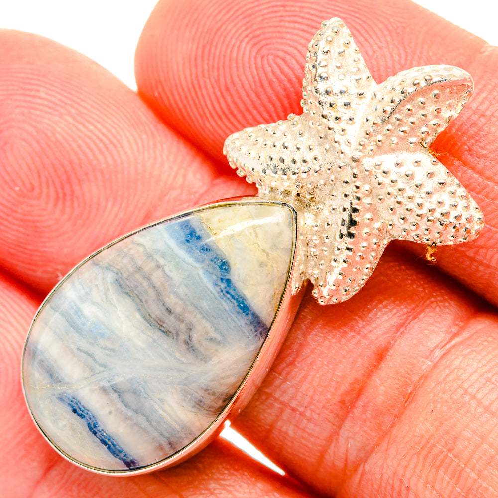 Blue Scheelite Pendants handcrafted by Ana Silver Co - PD32456