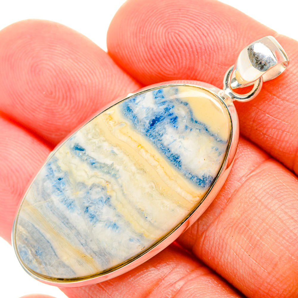 Blue Scheelite Pendants handcrafted by Ana Silver Co - PD32457
