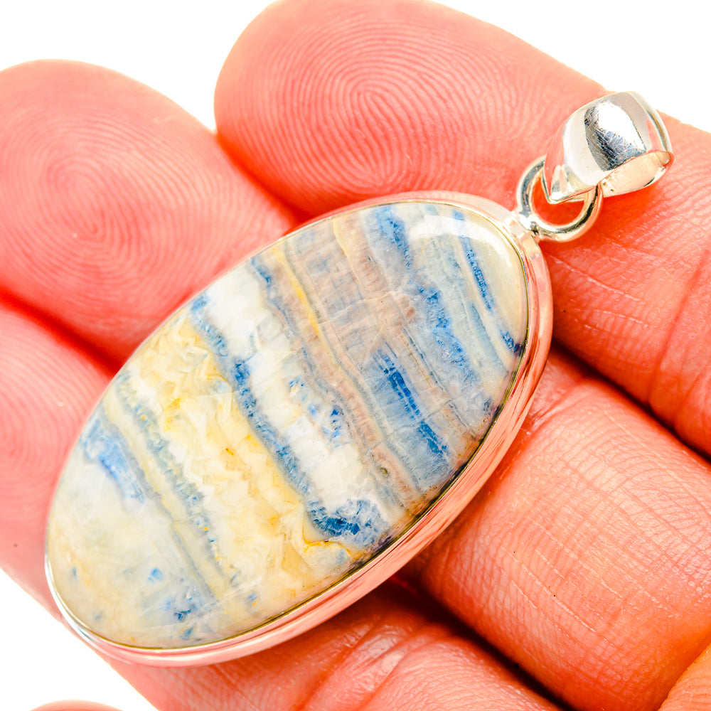 Blue Scheelite Pendants handcrafted by Ana Silver Co - PD32460