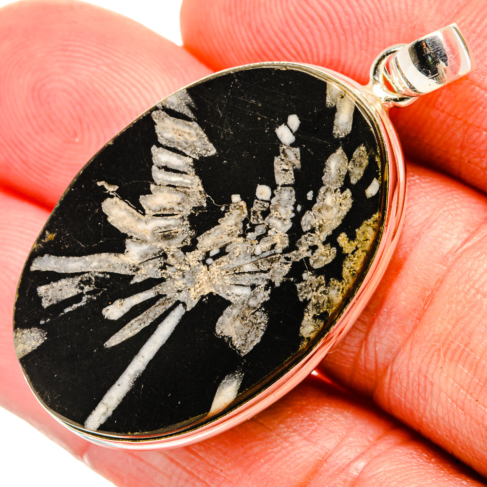 Chrysanthemum Stone Pendants handcrafted by Ana Silver Co - PD32462