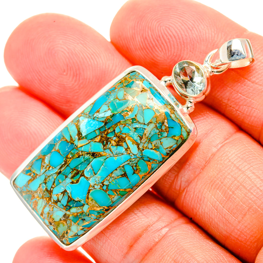 Blue Scheelite Pendants handcrafted by Ana Silver Co - PD32476