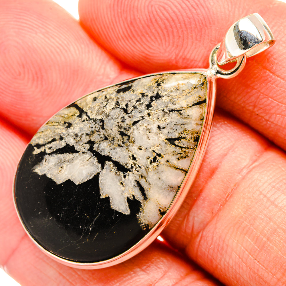 Chrysanthemum Stone Pendants handcrafted by Ana Silver Co - PD32481