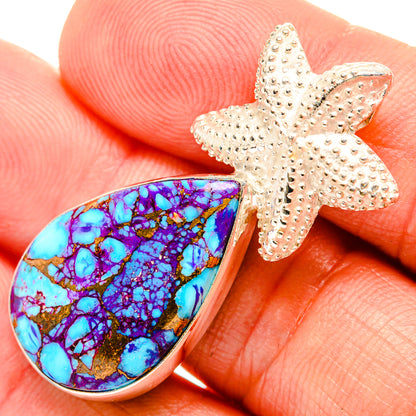 Purple Copper Composite Turquoise Pendants handcrafted by Ana Silver Co - PD32482