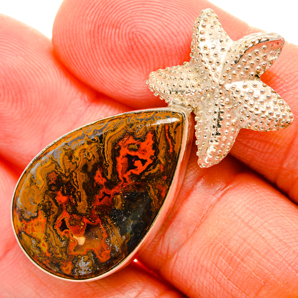 Moroccan Agate Pendants handcrafted by Ana Silver Co - PD32487