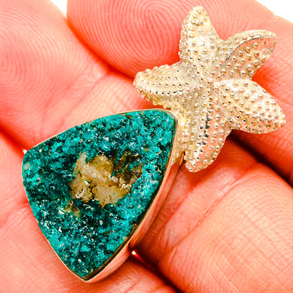 Green Quartz Druzy Pendants handcrafted by Ana Silver Co - PD32496