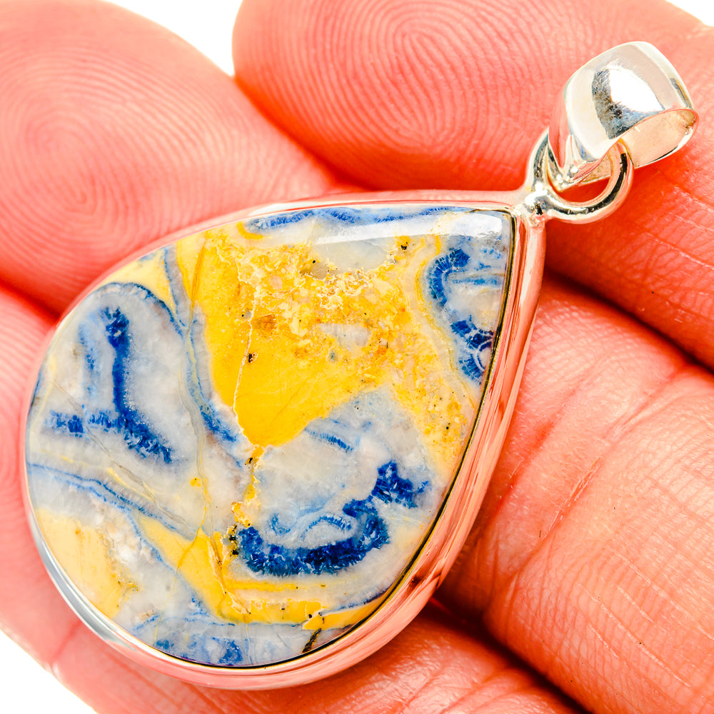 Blue Scheelite Pendants handcrafted by Ana Silver Co - PD32497