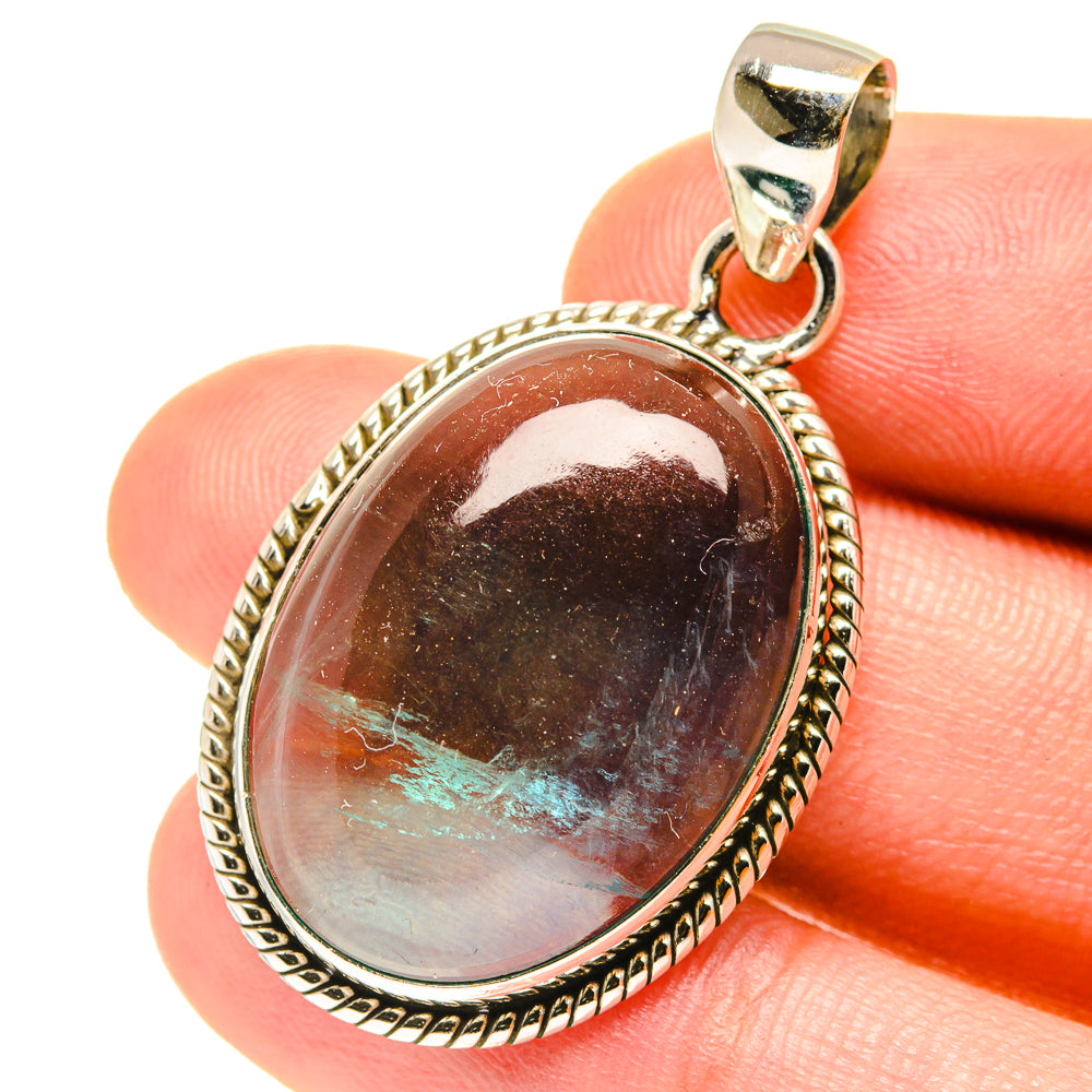 Blue Fluorite Pendants handcrafted by Ana Silver Co - PD3250