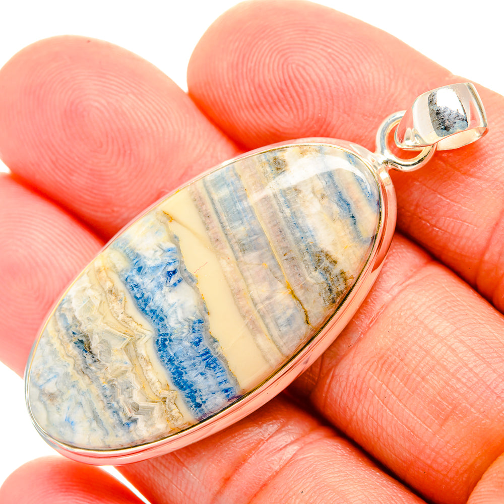 Blue Scheelite Pendants handcrafted by Ana Silver Co - PD32504