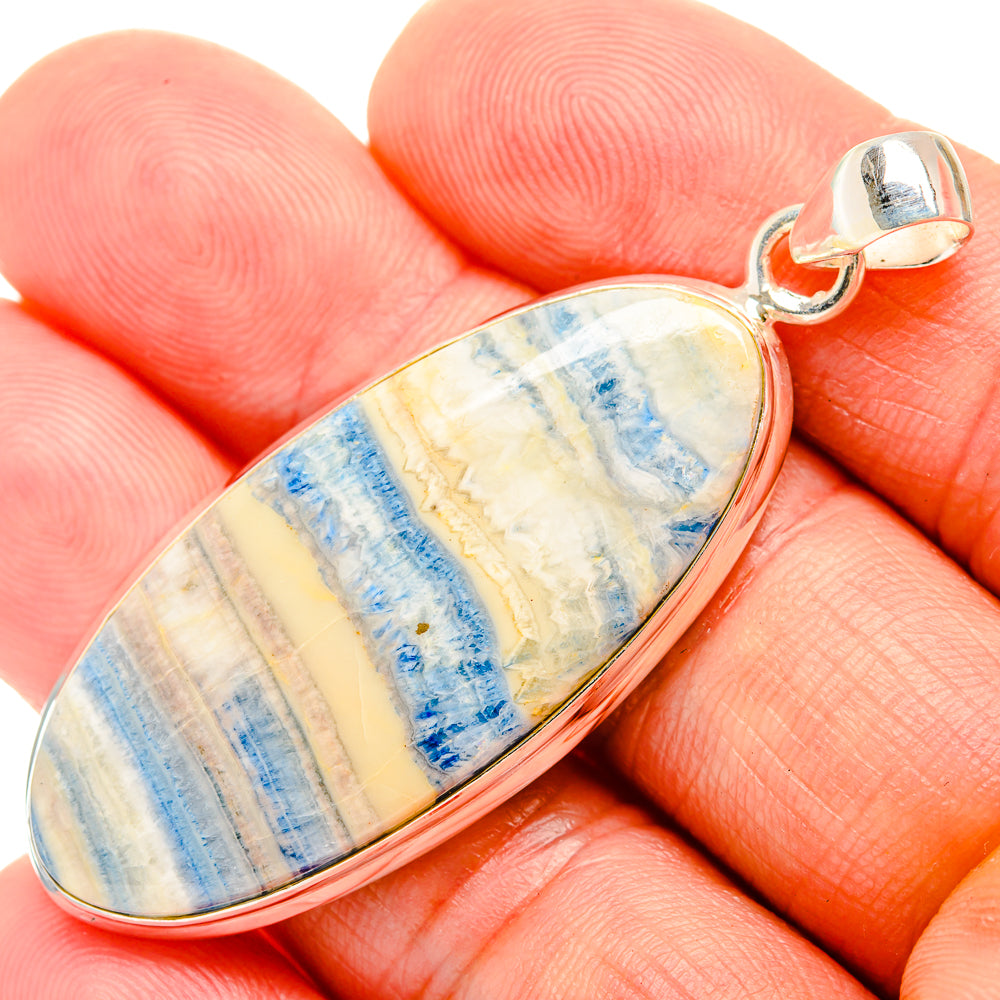 Blue Scheelite Pendants handcrafted by Ana Silver Co - PD32512