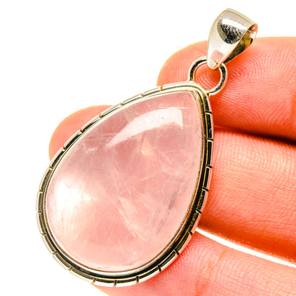 Rose Quartz Pendants handcrafted by Ana Silver Co - PD3252