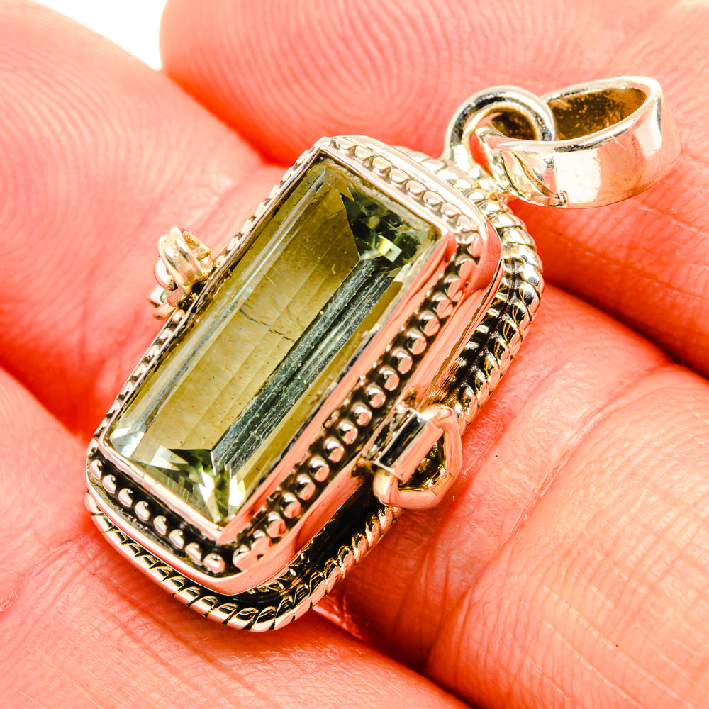 Green Amethyst Pendants handcrafted by Ana Silver Co - PD32542