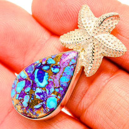 Purple Copper Composite Turquoise Pendants handcrafted by Ana Silver Co - PD32549