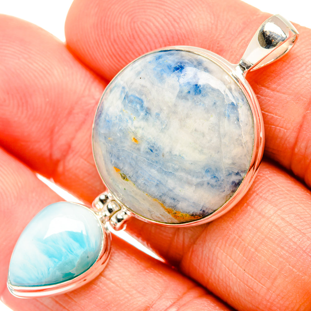 Blue Scheelite Pendants handcrafted by Ana Silver Co - PD32560