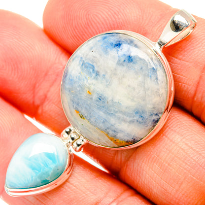 Blue Scheelite Pendants handcrafted by Ana Silver Co - PD32560