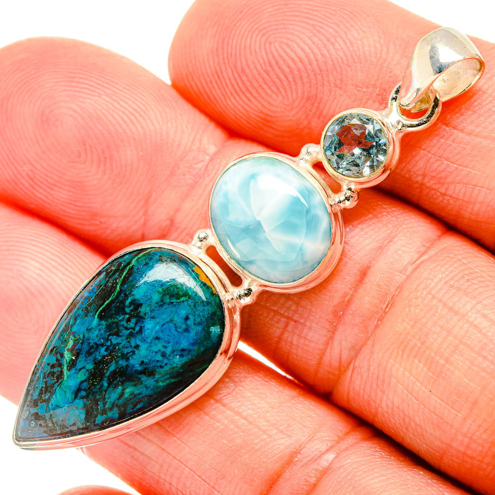 Shattuckite Pendants handcrafted by Ana Silver Co - PD32561