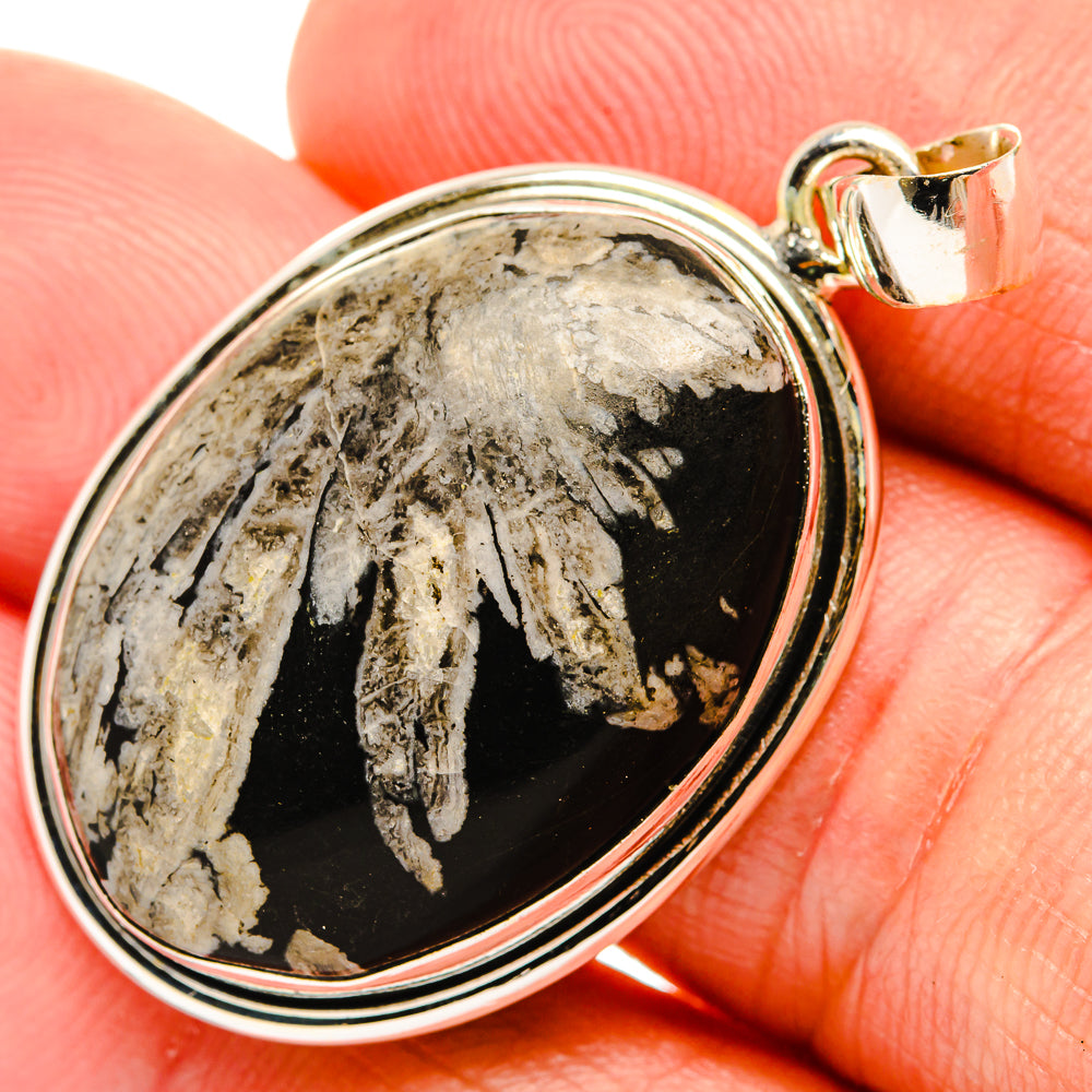 Chrysanthemum Stone Pendants handcrafted by Ana Silver Co - PD32572